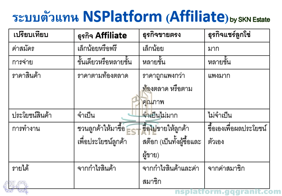 ระบบตัวแทน NSPlatform (Affiliate) by SKN Estate